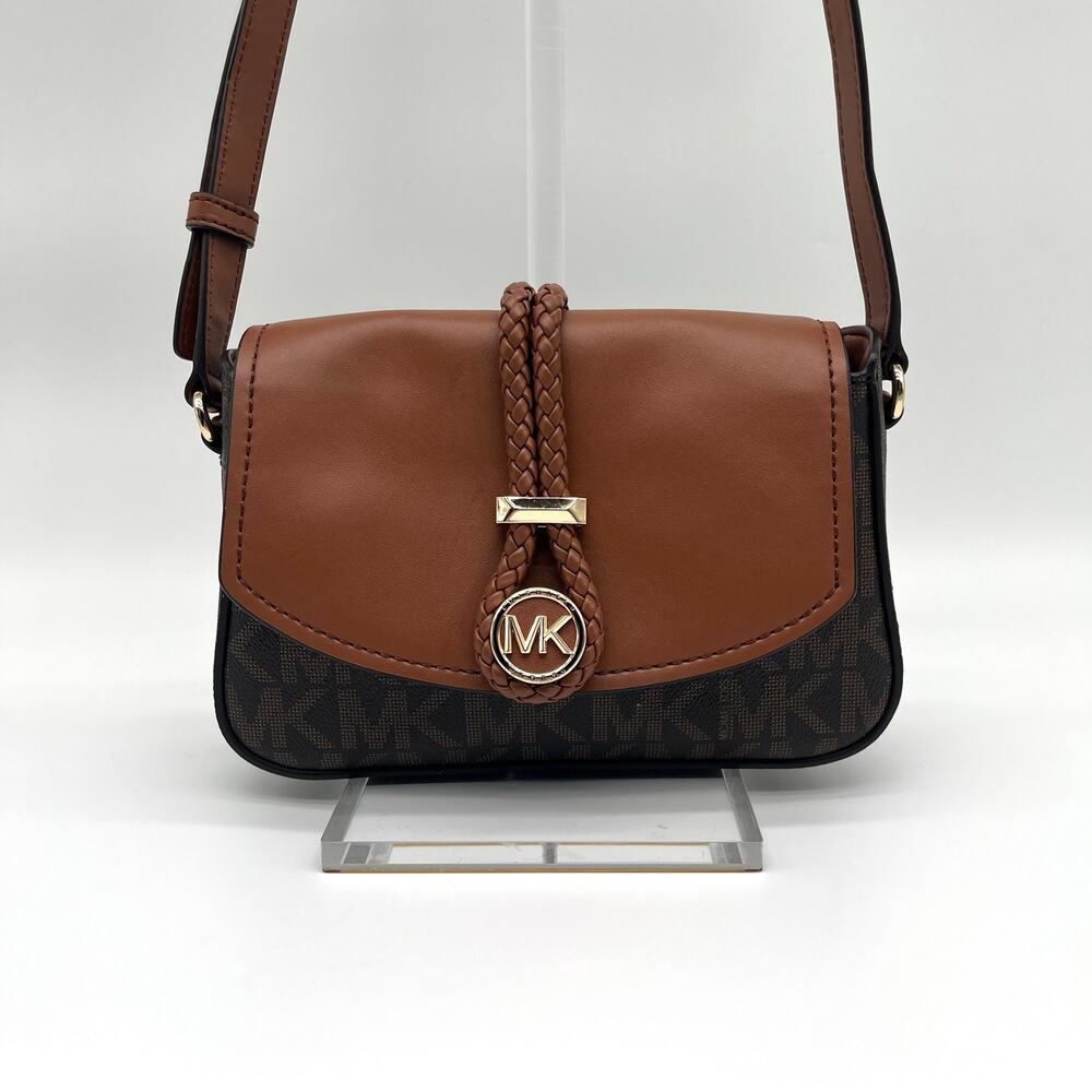 MICHAEL KORS Signature Lea Flap Crossbody with Rope Detail - Picture 2 of 10